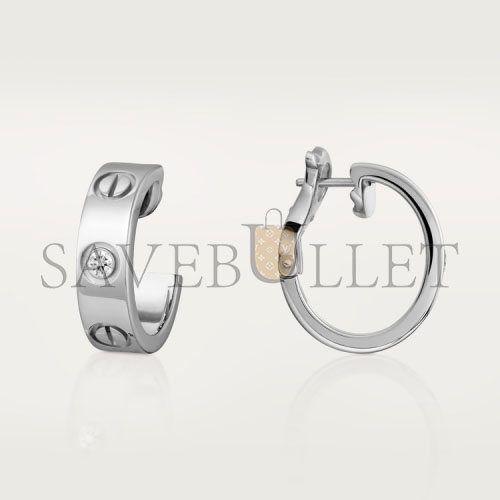 CARTIER  LOVE EARRINGS, 2 DIAMONDS B8022800