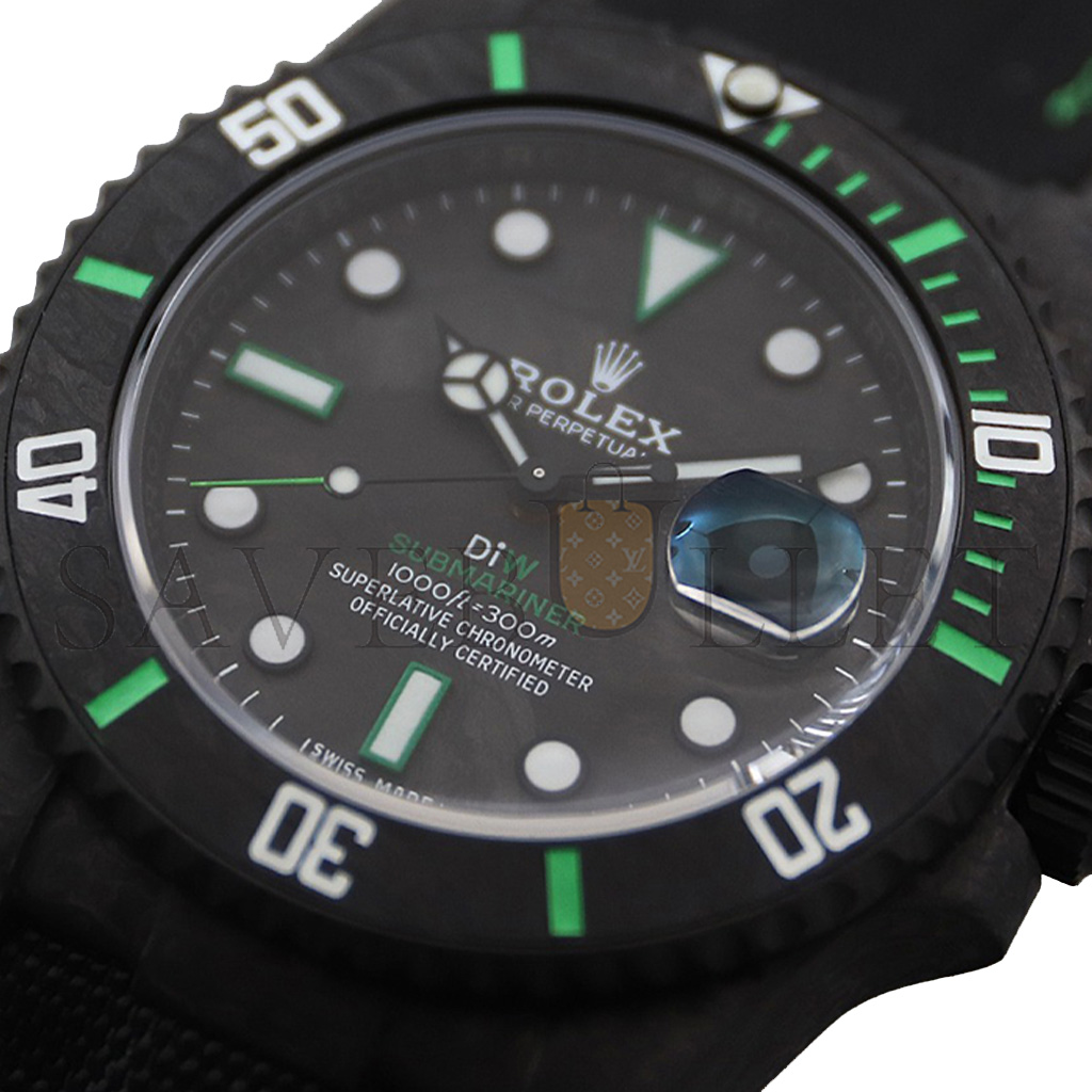 ROLEX SUBMARINER DIW CARBON GREEN WATCH 116610