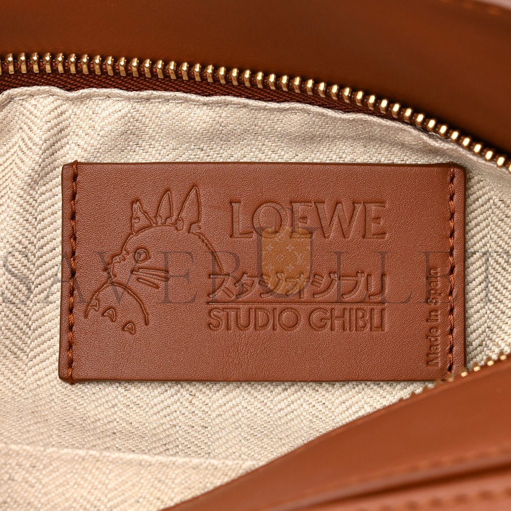 LOEWE X HOWLS MOVING CASTLE SATIN CALFSKIN SMALL CALCIFER PUZZLE BAG RUST (24*16.5*10.5cm)