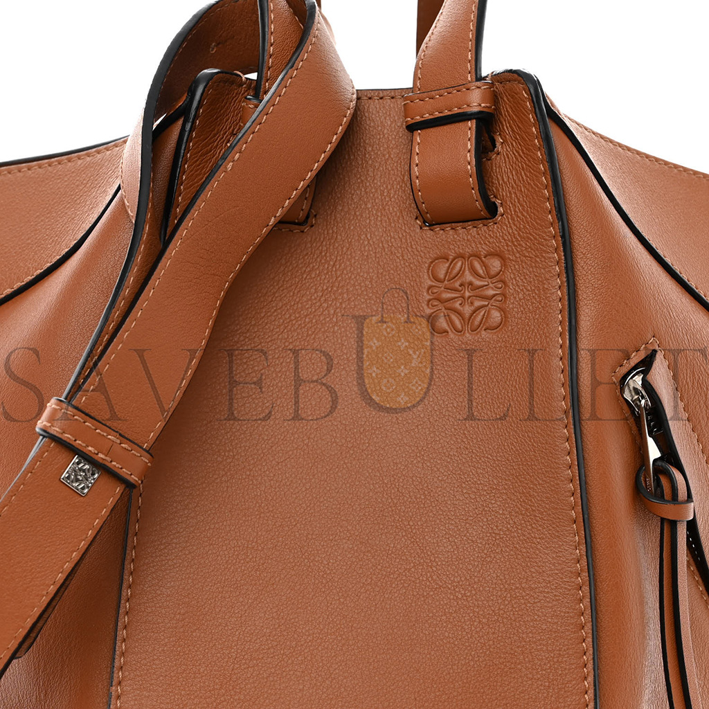 LOEWE CALFSKIN SMALL HAMMOCK SHOULDER BAG TAN (28*24*13cm)