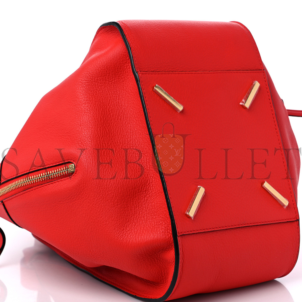 LOEWE CALFSKIN SMALL HAMMOCK SHOULDER BAG SCARLET RED (25*24*14cm)