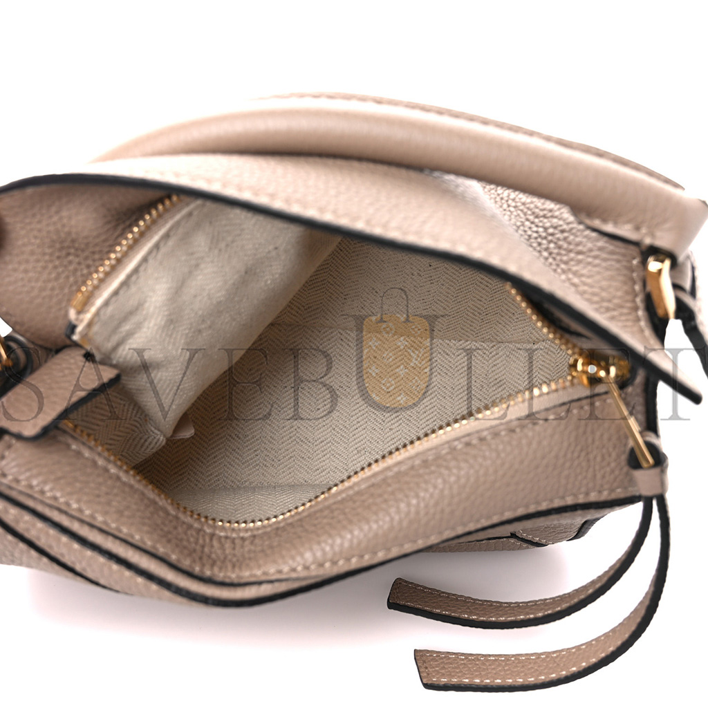 LOEWE CALFSKIN MINI PUZZLE BAG SAND MINK (18*12.5*8cm)