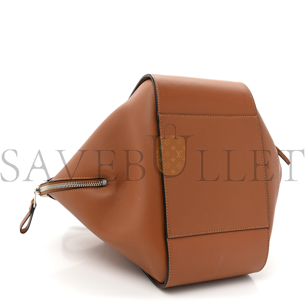 LOEWE CALFSKIN SMALL HAMMOCK SHOULDER BAG TAN (27*23*13cm)