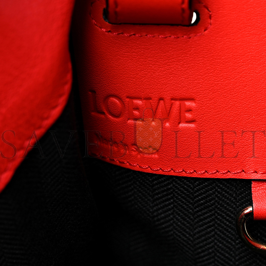 LOEWE CALFSKIN SMALL HAMMOCK SHOULDER BAG SCARLET RED (25*24*14cm)