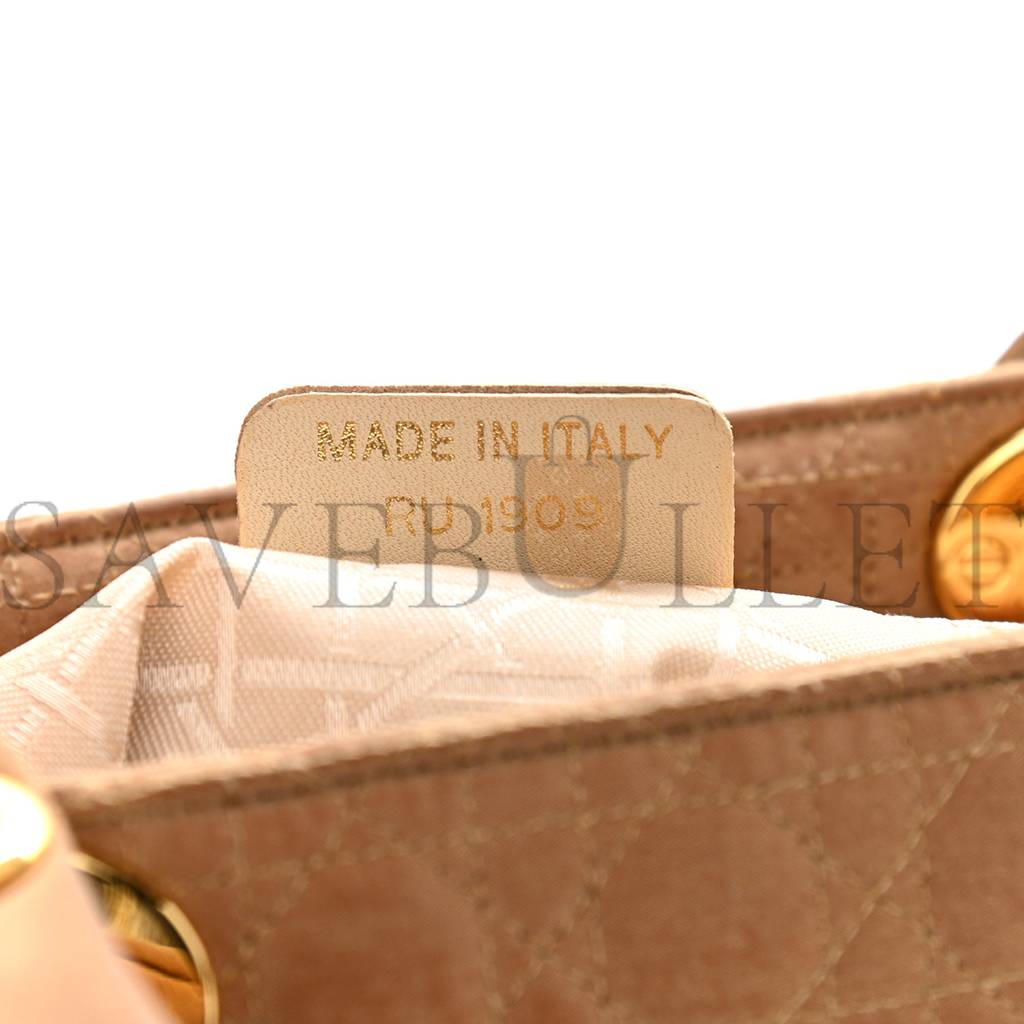 DIOR NYLON CANNAGE LARGE LADY DIOR TAN (32*25*11.4cm)